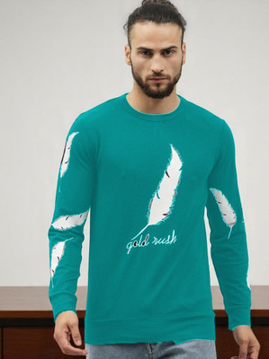 FASHIUM Printed Men Round Neck Green T-Shirt