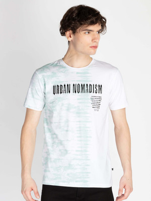 Status Quo Printed Men Round Neck White T-Shirt