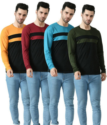HouseOfCommon Colorblock Men Round Neck Reversible Multicolor T-Shirt