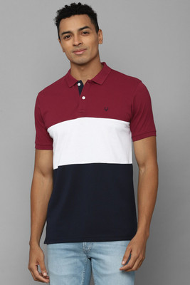 Allen Solly Colorblock Men Polo Neck Multicolor T-Shirt