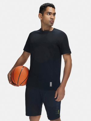 JOCKEY Solid Men Round Neck Black T-Shirt
