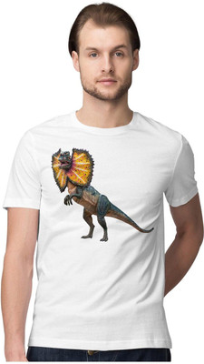 Trendy Samples Printed Men Round Neck White T-Shirt