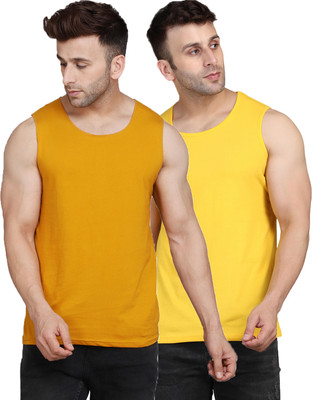 SLOWLORIS Solid Men Scoop Neck Multicolor T-Shirt