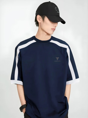 Jump Cuts Printed, Colorblock Men Round Neck Reversible Multicolor T-Shirt