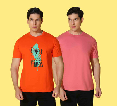 WOOSTRO Graphic Print Men Round Neck Multicolor T-Shirt
