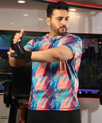 Instafab Plus Printed Men Crew Neck Multicolor T-Shirt