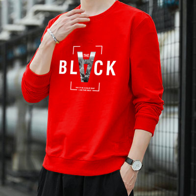 RK CLOTHING Printed, Typography Men Round Neck Red T-Shirt