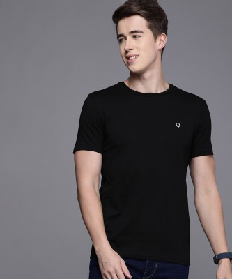 Allen Solly Solid Men Round Neck Black T-Shirt