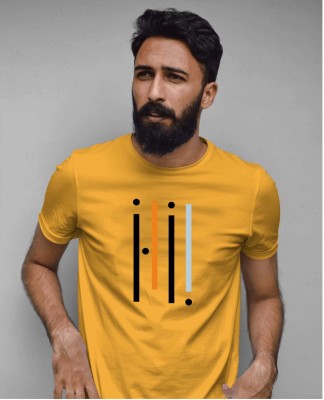 GLOBAL NOMAD Graphic Print Men Round Neck Yellow T-Shirt