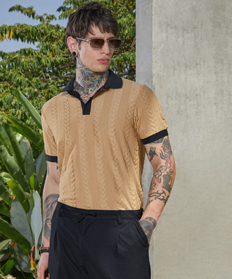 CAMPUS SUTRA Colorblock Men Polo Neck Multicolor T-Shirt