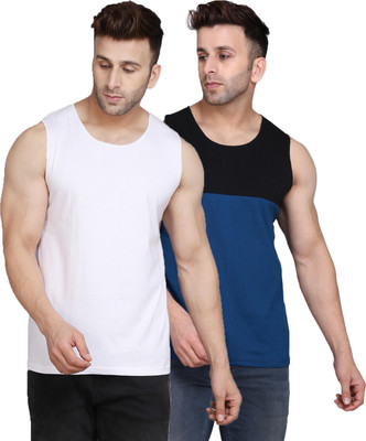 SLOWLORIS Solid Men Scoop Neck Multicolor T-Shirt
