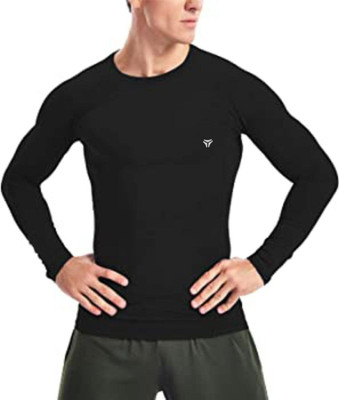 Kyk Solid Men Round Neck Black T-Shirt