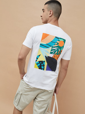 Fame Forever by Lifestyle Printed Men Crew Neck White T-Shirt