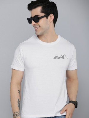 B & E LIFESTYLE Graphic Print Men Round Neck White T-Shirt