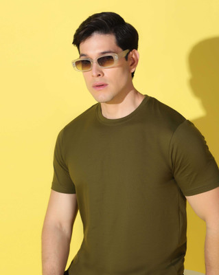 WOOSTRO Graphic Print Men Crew Neck Dark Green T-Shirt
