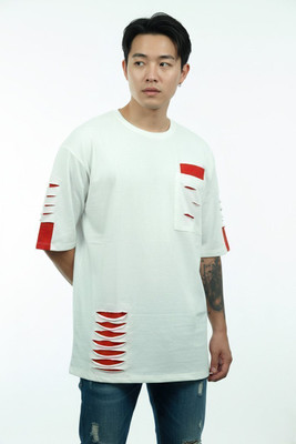 A2R FASHION Solid Men Round Neck White T-Shirt