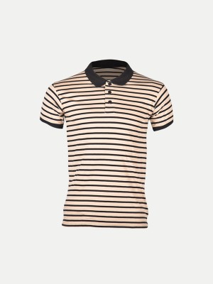 radprix Striped Men Polo Neck Multicolor T-Shirt