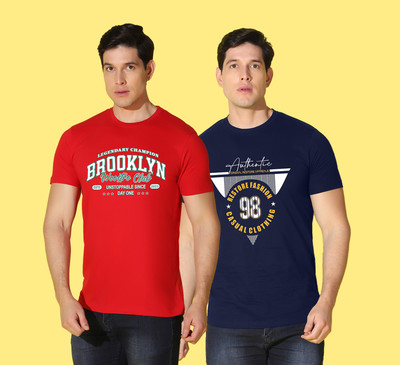 WOOSTRO Typography Men Round Neck Multicolor T-Shirt