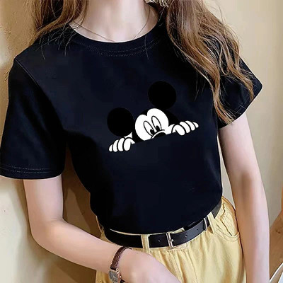 FAIRIANO Printed Women Round Neck Black T-Shirt