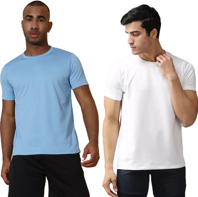 Tresna Fab Printed Men Round Neck Blue, White T-Shirt
