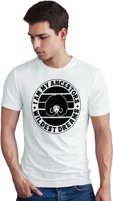 Seek Buy Love Printed Men Round Neck White T-Shirt