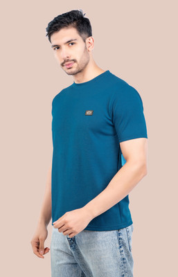 Fashion Territory Solid Men Round Neck Multicolor T-Shirt