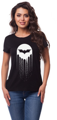 Be Crazy Printed, Typography Women Round Neck Black T-Shirt
