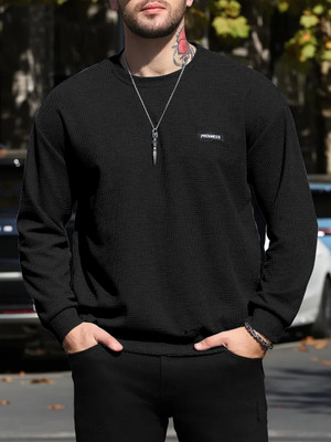 sti Full Sleeve Solid Men Sweatshirt