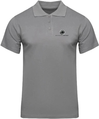 PrintHolic Solid Men Round Neck Grey T-Shirt