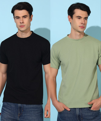 METRONAUT Solid Men Round Neck Multicolor T-Shirt