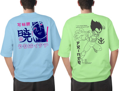 FLYIND VOGUE OUTFIT Printed Men Round Neck Blue, Green T-Shirt