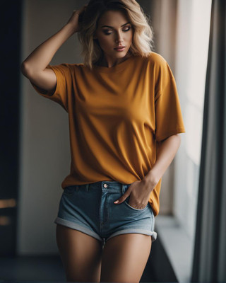 eco runner Solid Women Round Neck Yellow T-Shirt