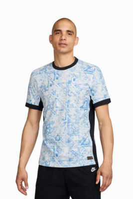 teky Printed Men Polo Neck Blue T-Shirt