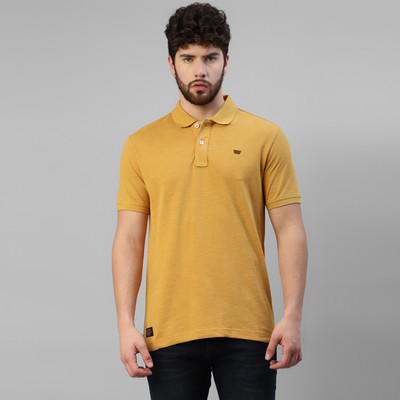 ROYAL ENFIELD Solid Men Polo Neck Yellow T-Shirt