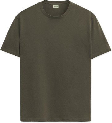 ADRO Printed Men Round Neck Dark Green T-Shirt