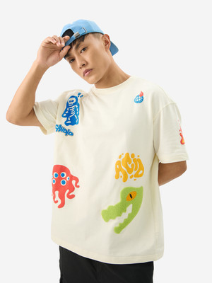 The Souled Store Graphic Print Men Round Neck Yellow T-Shirt