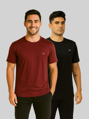 Force NXT Solid Men Round Neck Multicolor T-Shirt