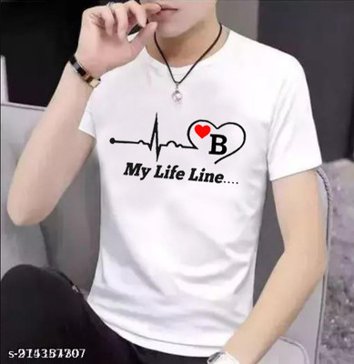 SNOJH FASHION Printed, Typography Men Round Neck White T-Shirt