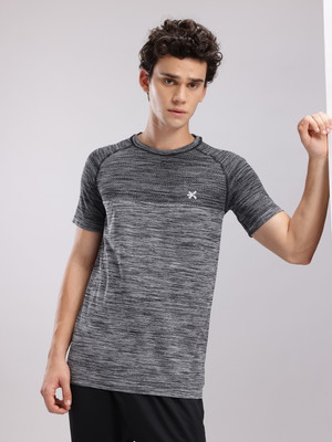 HRX by Hrithik Roshan Printed Men Round Neck Grey T-Shirt