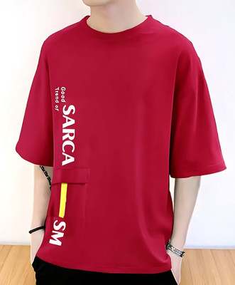 Autna Printed Men Round Neck Red T-Shirt