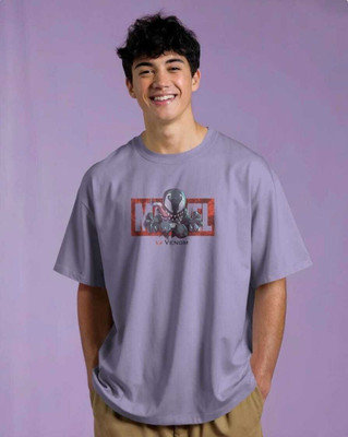Modern Mode Creation Printed Men Round Neck Purple T-Shirt