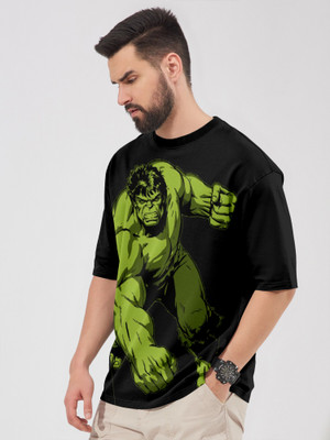 METRONAUT Printed Men Round Neck Black T-Shirt