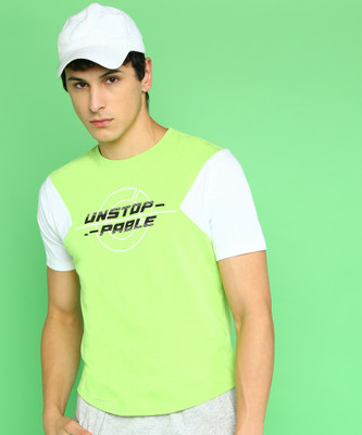 TIGER SHROFF - PROWL Printed Men Round Neck Light Green, White T-Shirt