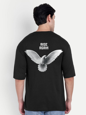 SCOTT FINCHER Graphic Print Men Round Neck Black T-Shirt