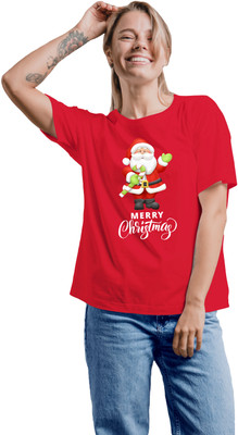 Buy That Trendz Graphic Print Women Round Neck Red T-Shirt