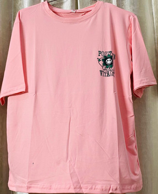 Attirehub Graphic Print Women Round Neck Light Blue T-Shirt