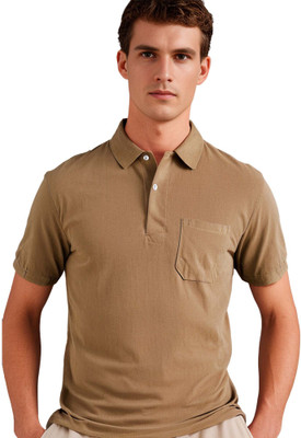 SEJE Solid Men Polo Neck Multicolor T-Shirt