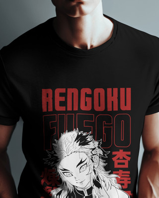 SteezonStore Graphic Print Men Crew Neck Black T-Shirt