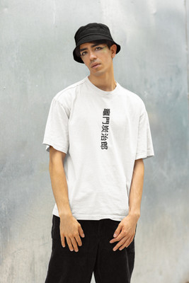 HouseOfCommon Printed Men Round Neck White T-Shirt