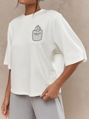 CZC Graphic Print Women Round Neck White T-Shirt